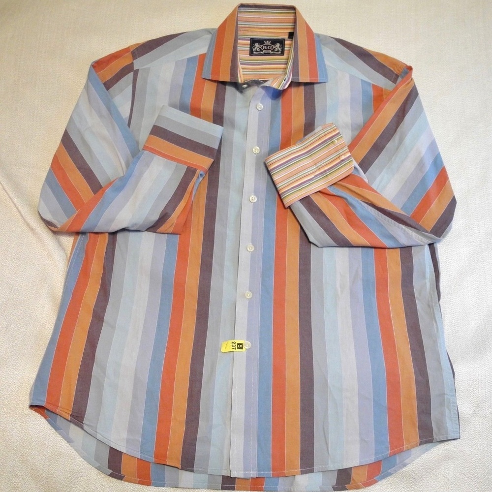 Robert Graham Multi-Colored Stripe Size Large